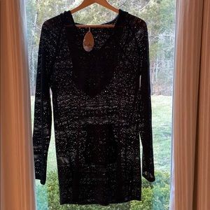 Prana brand new black swim cover-up